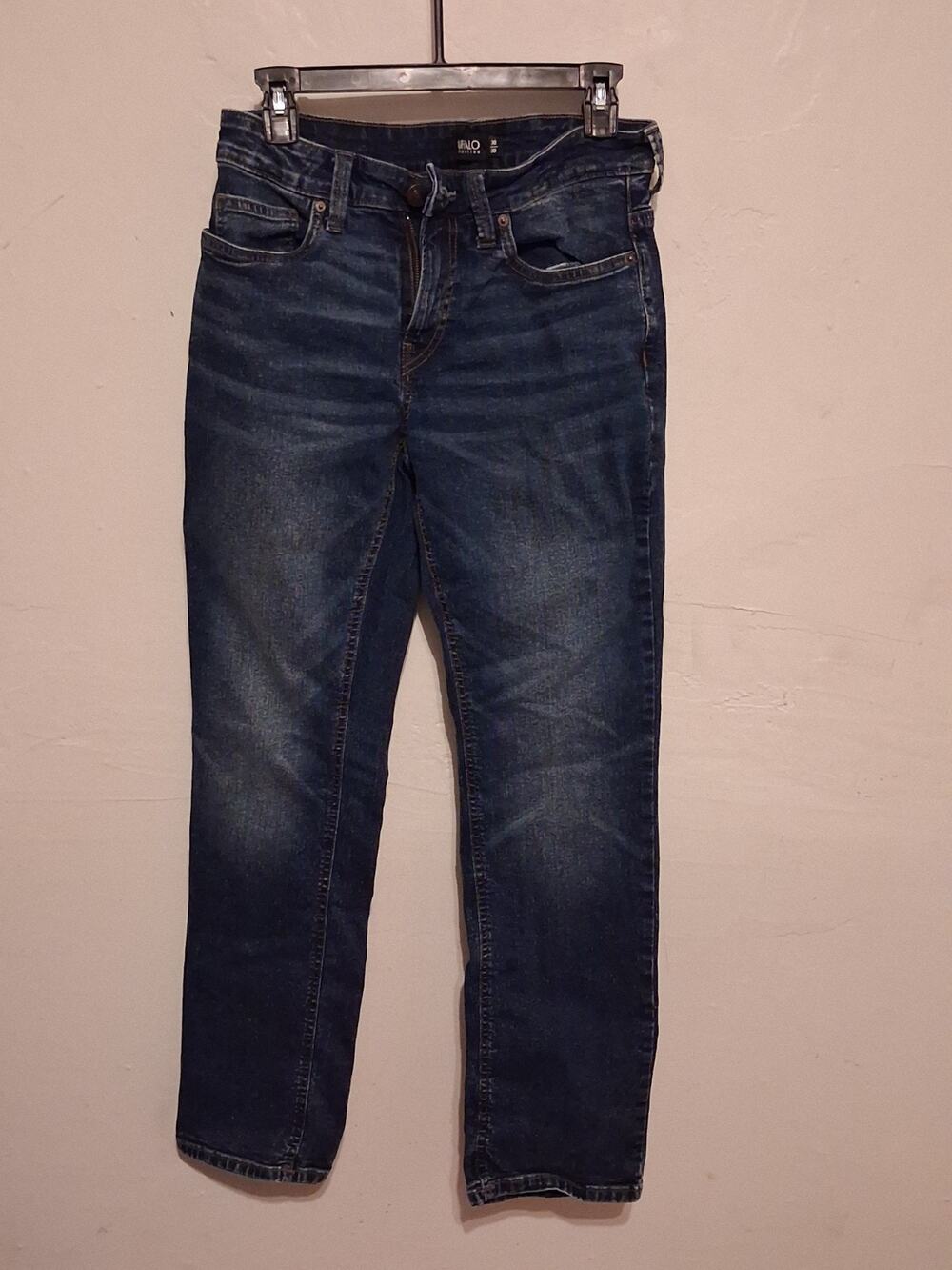 Buffalo Men's Blue Dark Wash Slim Straight Cotton Denim Jeans